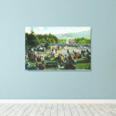 Toile Vue de la foule au Golden Gate Park en décembre (Insitu (Plancher de Bois))