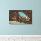 Toile Vue de la galerie sur l'autoroute du Mont Carmel (Insitu (Plancher de Bois))