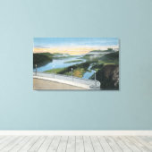 Toile Vue de la gorge du fleuve Columbia depuis Crown Po (Insitu (Plancher de Bois))