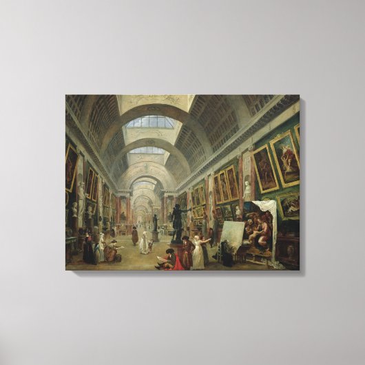 Toile Vue de la Grande Galerie du Louvre, 1796 (Recto)