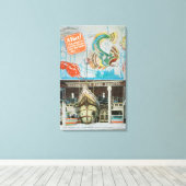 Toile Vue de la grotte aux poissons de Bernstein avec du (Insitu (Plancher de Bois))