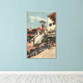 Toile Vue de la Mission Inn & Oriental Court (Insitu (Plancher de Bois))