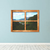Toile Vue de la Nouvelle-Zélande avec une fenêtre en boi (Insitu (Plancher de Bois))