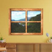 Toile Vue de la Nouvelle-Zélande avec une fenêtre en boi (Insitu(Salon))