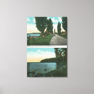 Toile Vue de la promenade du lac Champlain