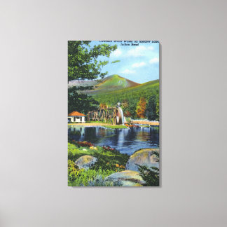 Toile Vue de la roue d'eau du lac Shadow Overshot