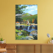 Toile Vue de la roue d'eau du lac Shadow Overshot (Insitu(Salon))