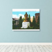 Toile Vue de la statue de Nathaniel Hawthorne (Insitu (Plancher de Bois))