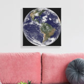 Toile Vue de la Terre entière et de quatre systèmes de t (Insitu(Salon))