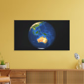 Toile Vue de la Terre entière montrant Indonésie, Océan (Insitu(Salon))