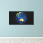 Toile Vue de la Terre entière montrant Indonésie, Océan (Insitu (Plancher de Bois))