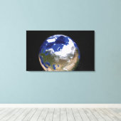 Toile Vue de la Terre montrant la région arctique (Insitu (Plancher de Bois))