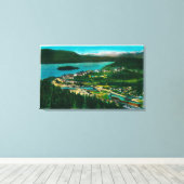Toile Vue de la ville de Cordova, AlaskaCordova, AK (Insitu (Plancher de Bois))