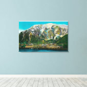 Toile Vue de la ville de Juneau, AlaskaJuneau, AK (Insitu (Plancher de Bois))