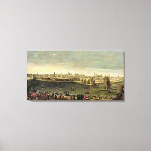 Toile Vue de la ville de Saragosse