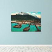 Toile Vue de la ville de Skagway, AlaskaSkagway, AK (Insitu (Plancher de Bois))
