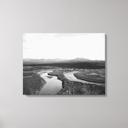 Toile Vue de la ville d'Iditarod, Alaska Photographie (Recto)