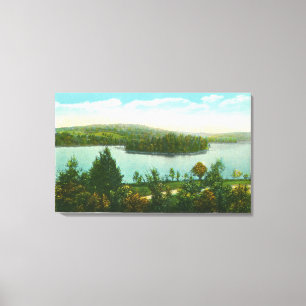 Toile Vue de lac loon et d'île de Blythewood