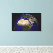 Toile Vue de l'Afrique, de l'Europe, du Moyen-Orient et (Insitu (Plancher de Bois))