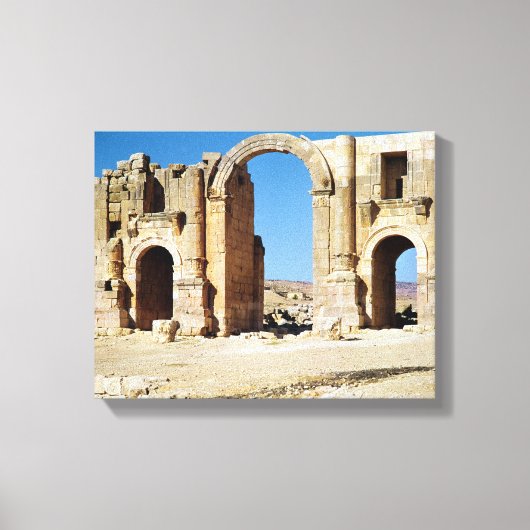 Toile Vue de l'arc triomphal, construit c.129 AD (Recto)