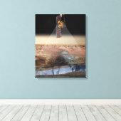 Toile Vue de l'artiste de l'odyssée détectant la glace (Insitu (Plancher de Bois))