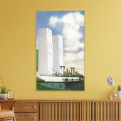 Toile Vue de l'atterrissage et des pylônes (Insitu(Salon))