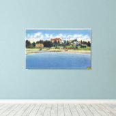 Toile Vue de l'auberge Squirrel sur Squirrel Island (Insitu (Plancher de Bois))