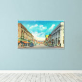 Toile Vue de l'est à partir de Centre Street Pocatello, (Insitu (Plancher de Bois))