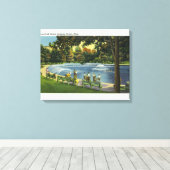 Toile Vue de l'étang de grenouille commun de Boston (Insitu (Plancher de Bois))