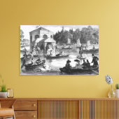 Toile Vue de l'étang de la Cour à Fontainebleau (Insitu(Salon))