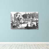 Toile Vue de l'étang de la Cour à Fontainebleau (Insitu (Plancher de Bois))