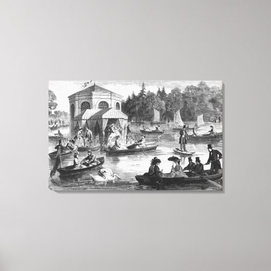 Toile Vue de l'étang de la Cour à Fontainebleau (Recto)