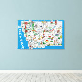 Toile Vue de l'état avec des dessins, des points Pittore (Insitu (Plancher de Bois))