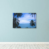 Toile Vue de l'horizon océanique depuis la terre (Insitu (Plancher de Bois))