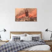 Toile Vue de l'hôtel de ville après le tremblement de te (Insitu(Chambre))