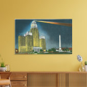 Toile Vue de l'hôtel de ville illuminé (Insitu(Salon))