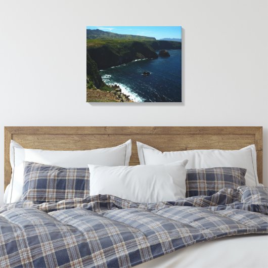 Toile Vue de l'île Père Noël Cruz dans les îles Channel (Insitu(Chambre))