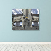 Toile Vue de l'intérieur du poste de pilotage (Insitu (Plancher de Bois))