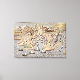 Toile Vue de l'oeil d'oiseaux de la Grèce occidentale ce