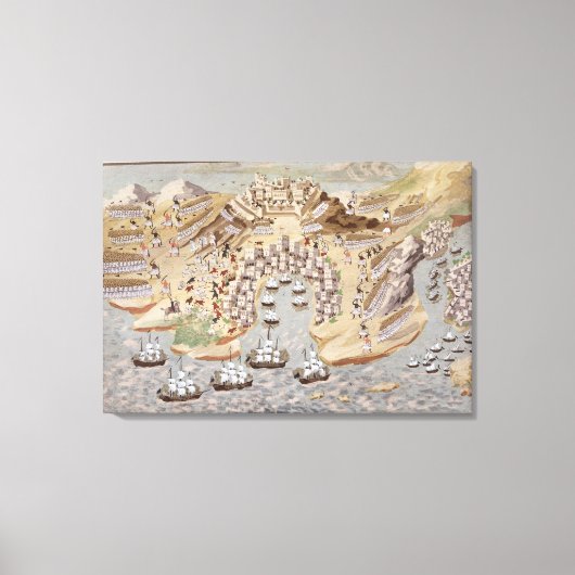 Toile Vue de l'oeil d'oiseaux de la Grèce occidentale ce (Recto)