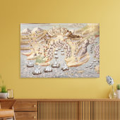 Toile Vue de l'oeil d'oiseaux de la Grèce occidentale ce (Insitu(Salon))