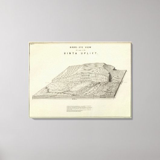 Toile Vue de l'oiseau sur une partie du Uinta Uplift (Recto)
