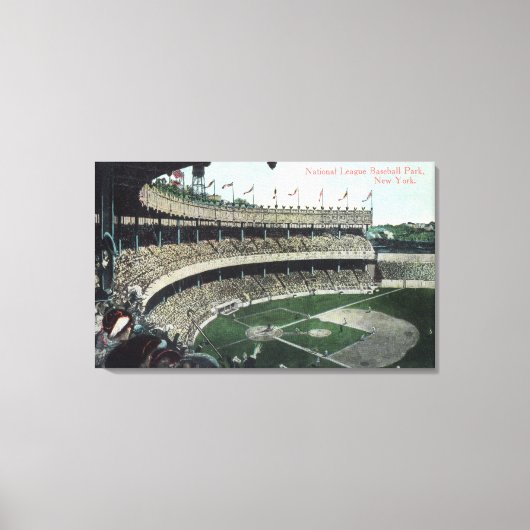 Toile Vue de l'Upper Bleacher sur le terrain de baseball (Recto)