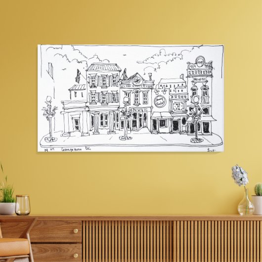 Toile Vue de M Street à Georgetown, Washington DC. (Insitu(Salon))