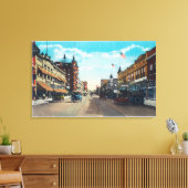 Toile Vue de Main Street avec Ford Model-T (Insitu(Salon))