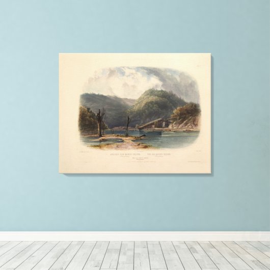 Toile Vue de Mauch-Chunk Pennsylvanie par Karl Bodmer (Insitu (Plancher de Bois))