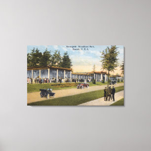 Toile Vue de ménagerie de parc de région boisée