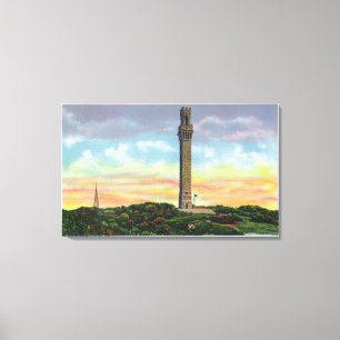 Toile Vue de monument de mémorial de pèlerin de