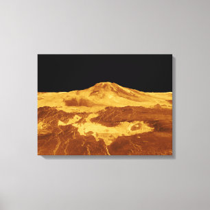 Toile vue de perspective 3D de Maat Mons sur Vénus