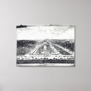Toile Vue de perspective du jardin
